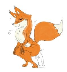 2021 ambiguous_penetration anthro anthro_penetrated armello canid canine crouching dildo dildo_sitting female fox fur hi_res looking_at_viewer looking_pleasured mammal masturbation mhdrawin narrowed_eyes nude orange_body orange_fur penetration scarlet_(armello) sex_toy solo squint toying_self video_games