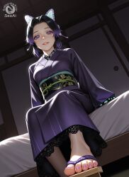 kochou shinobu from demon slayer by seacreator