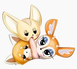 aggressive_retsuko ailurid ambiguous_gender anthro balls balls_suck big_penis black_eyes black_nose blue_eyeshadow brown_inner_ear canid canine collaborative collaborative_fellatio collaborative_sex eyebrows eyelashes eyeshadow fellatio female fennec fenneko fox fur genitals glistening glistening_eyes group half-closed_eyes heart heart_nose high-angle_view horn humanoid humanoid_genitalia humanoid_penis inner_ear_fluff licking long_eyelashes looking_at_viewer makeup mammal multicolored_body multicolored_fur narrowed_eyes offscreen_character open_mouth oral orange_body orange_fur penile penis penis_lick red_panda retsuko sanrio sex simple_background smooth_fur sucking tan_body tan_fur tongue tongue_on_penis tongue_out tsunoda tuft two_tone_body two_tone_fur vein veiny_penis white_background white_body white_ears white_eyebrows white_fur white_inner_ear xu53r