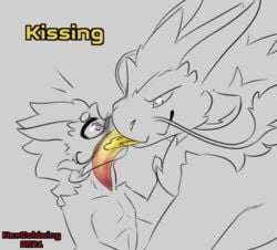 anthro biped bodily_fluids digital_drawing_(artwork) digital_media_(artwork) digitigrade dragon duo extreme_french_kiss feral french_kissing fur hair hi_res horn hybrid kissing long_tongue male male/male male_penetrated male_penetrating male_penetrating_male neo_goldwing_(artist) neogoldwing nude open_mouth oral oral_penetration penetration restricted_palette saliva scalie selfcest sex simple_background size_difference smile square_crossover tongue tongue_in_mouth tongue_in_throat tongue_out tongue_penetration whiskers zoophilia