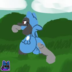 1:1 anthro cloud disembodied_penis genitals group imminent_anal male male/male nintendo oral penis plant pokémon_(species) pokemon riolu sky snowcario_(artist) video_games