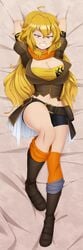 1girls absurdres big_breasts bodypillow dakimakura female female_only highres ravenravenraven rwby solo thick_thighs wide_hips yang_xiao_long