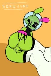 1girls alien alien_girl female goresans green_skin k sploot_(unknownspy) unknownspy