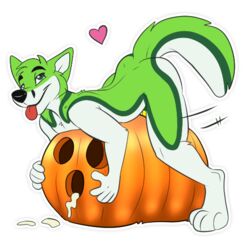 1:1 2021 alpha_channel animal_genitalia anthro black_nose bodily_fluids border canid canine canis cum cum_in_mouth cum_in_pumpkin cum_inside digital_media_(artwork) duo ejaculation erection fidget_the_fox food fox fruit fucking_pumpkin fur genital_fluids genitals green_body green_eyes green_fur hair halloween heart holidays jack-n'-lantern jack-o'-lantern kwik_(artist) male male_penetrated male_penetrating mammal multicolored_penis nude open_mouth penetration penis plant pumpkin rainbow_penis sex simple_background smile solo telegram telegram_stickers tongue tongue_out transparent_border white_body white_fur