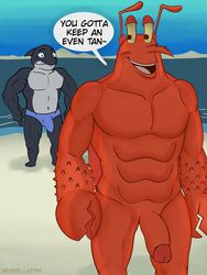 2021 3:4 anthro arthropod beach cetacean crustacean decapoda delphinoid don_the_whale duo erection erection_pushing_underwear hi_res incidental_32 kinktober larry_the_lobster lewd_latte lobster malacostracan male male/male mammal marine nickelodeon oceanic_dolphin orca seaside smooth_skin spongebob_squarepants toothed_whale underwater water whale