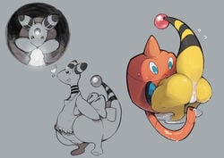 2021 ambiguous_gender ampharos animate_inanimate anthro anus appliance apron apron_only ass belly big_butt black_markings blue_eyes blush bodily_fluids clothing crouching dodudoru duo female genitals ghost glistening glistening_body grey_background heart hi_res hypnotic_eyes leaking light_bulb living_appliance living_machine machine mammal markings mostly_nude multiple_images nintendo open_mouth open_smile orange_body pipes plump_labia pokémon_(species) pokemon pokemon_(species) presenting presenting_anus presenting_hindquarters presenting_pussy puddle pussy rear_view robot rotom simple_background slightly_chubby smile spirit standing stuck stuck_in_door sweat sweatdrop thick_tail thick_thighs video_games wash_rotom washing_machine water wet what_are_you_doing,_step_bro? white_body wide_hips yellow_body