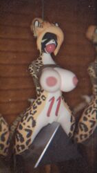 9:16 anthro ass ball_gag big_ball_gag big_breasts blindfold bodily_fluids bondage bound breasts felid feline female gag gagged genitals ghostoast group hair hi_res kidnapping leopard mammal nipples nude pussy solo torture wooden_horse_(device)