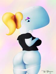 1girls ass black_shirt blonde_hair bruised_ass cetacean clothing female female_only mammal marine nickelodeon pearl_krabs redbenjamin smooth_skin sperm_whale spongebob_squarepants tagme teenager whale