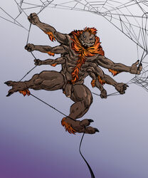 absurd_res anthro arachnid arthropod collaboration genitals hair hi_res humanoid_genitalia humanoid_penis intricatevision male mohawk multi_arm multi_eye multi_limb mygalomorph ostarn penis solo spider tarantula terek web_(disambiguation)