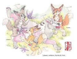 anthro attribute_theft bear blizzard_entertainment canid druid fennec_(artist) feral group group_sex hi_res johdorn kondo lykaen magic_user male male/male mammal sex size_difference size_play size_theft teilz threesome tribal_spellcaster trio vulpera warcraft