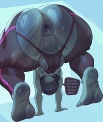 1boy 2025 2d 2d_(artwork) absurd_res absurd_resolution absurdres anus ass ass_cutout ass_focus asshole ball balls_in_panties bent_over big_ass big_butt blinding_bangs blue_body blue_skin bottom_heavy bottom_heavy_femboy clothing_cutout deltarune dialogue english english_dialogue english_text feet femboy gay huge_ass human kris_(dark_world_form) kris_(deltarune) male male_focus male_only mawiedz presenting presenting_ass presenting_hindquarters soles solo solo_focus solo_male sweat sweaty sweaty_ass sweaty_body sweaty_butt talking_to_viewer text thick_ass thick_butt trap twink undertale_(series) yaoi yoga yoga_pants yoga_pose