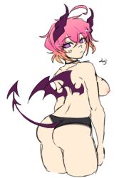 2025 artist_upload ass bigoldstinker breasts demon_girl demon_horns demon_tail demon_wings oc original_character panties self_upload