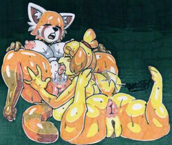 isabelle (animal crossing) from aggressive retsuko by parasitedeath