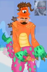 1_eye 1boy bbli$zard bbno$ beard big_blue_bubble blush breath breath_cloud brown_hair cum cum_drip cumming cyclops facial_hair fur furry_tail goatee humanoid humanoid_genitalia humanoid_penis lizard male male_focus male_only masturbation metalnslate monster moustache msm my_singing_monsters orange_body penis pink_fur scales scalie self_upload tail tail_motion