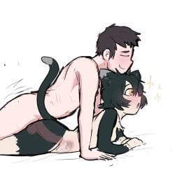1boy 1girls 2d 2d_(artwork) balls_deep black_hair blush breeding brown_hair closed_eyes colored cum cum_in_pussy cum_inside deep_penetration dungeon_meshi happy highres hiltonhanoi impregnation internal izutsumi japversus naked naked_female naked_male nude nude_female nude_male penetration prone prone_bone sex sparkles x-ray x-ray_view yellow_eyes
