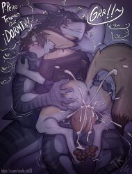 absurd_res anthro ass big_penis bodily_fluids canid canine cum cum_in_vagina cum_inside eltakis fennec_fox fish fox genital_fluids genitals hi_res inside intersex intersex/male love male mammal marine night penetration penis sex shark sleep_sex sleeping takis true_fox vaginal_penetration vulva
