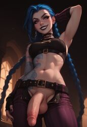 1futa abs ai_generated arcane armpits ass balls belt belt_buckle belt_collar big_ass big_breasts big_butt big_hips big_penis bikini_top black_eyeshadow black_lip black_lips black_lipstick black_makeup blue_hair braid braided_hair braided_twintails breasts bulge bulge_through_clothing bullet bullets cleavage clothed clothes clothing crazy crazy_eyes crazy_futa dick dickgirl eyebrows eyelashes futa_only futanari gloves goth goth_futa goth_girl goth_makeup gothic gothic_girl gothified grin grinning grinning_at_viewer hair half-dressed half_clothed half_naked hands-free huge_cock indoors intersex jinx_(league_of_legends) league_of_legends light_blue_hair lips lipstick long_hair looking_at_viewer makeup nail_polish nails nails_painted narrow_waist narrowed_eyes necklace nose penis pink_eyes pink_lips pink_lipstick pink_nail_polish pink_nails pink_shorts really_long_hair seducing seductive seductive_eyes seductive_gaze seductive_look seductive_mouth seductive_pose seductive_smile short_shorts shorts smile smile_at_viewer smiley_face smooth_balls smooth_penis smooth_skin solo solo_dickgirl solo_focus solo_futa testicles topwear velonix