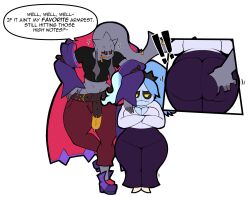 absurd_res anthro arm_on_head banette big_ass big_breasts big_butt breasts bubble_butt butt butt_grab chandelure cleavage clothed clothing crop_top digitalpelican duo eyewear female fire flaming_hair flare_pants furry generation_3_pokemon generation_5_pokemon glasses groping hand_on_butt hi_res huge_ass huge_breasts lumiere_chandelle_(shocksauce) male male/female nintendo pokemon pokemon_(species) pseudo_hair remy_(shocksauce) resting_arm shirt size_difference speech_bubble tagme thick_thighs topwear wearing_glasses wide_hips