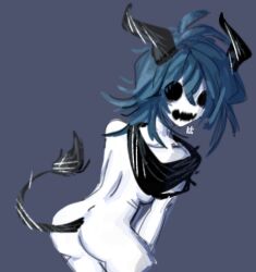 2023 artist_upload ass bigoldstinker blue_hair cryptid oc original_character self_upload white_skin