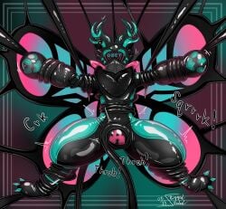 2025 anthro bulge chastity_bulge chastity_device deer drone dronification edging gag gag_mask gagged goo_creature goo_transformation half-closed_eyes hi_res horn hypnosis hypnotic_visor latex lock_bulge lock_symbol male mammal mask mind_control narrowed_eyes nasal_tube nokrull_(riggedreded) null_bulge open_mouth riggedreded solo spread_eagle squeaking teasing tendrils tentacle throbbing throbbing_bulge toy transformation wearing_chastity_device