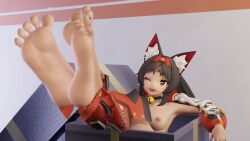 nekomiya mana from mihoyo by twintails3d