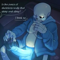 1boy 2026 animated_skeleton ankor_ba anterior_nasal_aperture balls blue_hoodie bone crouching cum cumshot ejaculation genital_fluids genitals glans grin half-closed_eyes hoodie humanoid humanoid_genitalia humanoid_penis male male_only narrowed_eyes orgasm penis sans shorts skeleton slippers smile solo teeth undead undertale undertale_(series) vein veiny_penis