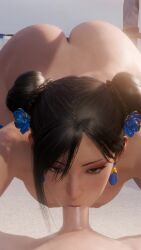 1boy 1girls 3d 9:16 animated ass ass_focus ass_up ass_view ass_visible beach black_hair breasts brown_eyes chun-li completely_nude double_bun earrings fellatio female flower hair_bun hair_flower hair_ornament highres jewelry large_breasts lazyprocrastinator light-skinned_female light-skinned_male light_skin longer_than_10_seconds looping_animation male no_sound nude oral pov shorter_than_30_seconds straight street_fighter street_fighter_6 tagme thighs top-down_bottom-up uncensored vertical_video video