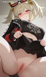 ai_generated burnice_white looking_at_viewer pussy pussy_juice red_eyes shineinsfw wet wet_pussy yellow_hair zenless_zone_zero
