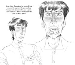 1boy black_and_white black_hair button_down_shirt camera camera_pov camera_view clothed clothing digital_drawing_(artwork) digital_media_(artwork) drooling dumb english english_text fame famous fetish fictional_musician innocent josh_rafferty male male_focus male_only monochrome mouth_fetish mr_shrink musician no_sex no_visible_genitalia open_mouth original original_character overflowing_drool overflowing_saliva popular presenting_teeth presenting_throat presenting_to_viewer presenting_tongue presenting_uvula request saliva saliva_drip saliva_on_chin saliva_on_face saliva_on_tongue showing_off showing_off_mouth showing_off_teeth showing_off_tongue singer talking_to_viewer tongue tongue_out tongue_wiggle unaware unaware_fetish_fuel unsure uvula uvula_focus wiggling_tongue