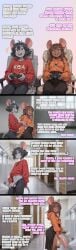 1boy 1futa ai_generated anthro balls bathroom big_balls big_penis black_hair brown_fur brown_hair cock_shock comic comic_page dialoge flaccid flaccid_penis foreskin furry futanari gaming grey_fur huge_balls huge_cock long_hair male messy_hair mouse mouse_boy mouse_ears mouse_girl mouse_tail oc original_character original_characters penis penis_awe penis_size_difference penny_(velix5) size_talk skirt skirt_lift small_balls small_penis smug_face text tommy_(velix5) urinal urinal_peeking velix5