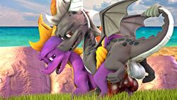 16:9 activision anal balls bodily_fluids claws cum cum_in_ass cum_inside dark_spyro dragon duo feral genital_fluids genitals hi_res horn lewdyroom male male/male male_only penis reptile scalie spyro spyro_the_dragon video_games western_dragon widescreen wings