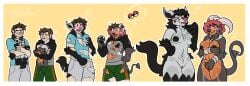 absurd_res anthro aroused_face blush body_size_growth breast_growth breasts brown_body brown_fur brown_hair clothed clothing colored conlore duo female female/female fur gender_transformation generation_2_pokemon generation_3_pokemon genitals grey_body grey_fur growth hair happy hi_res horn horn_growth houndoom hug hugging_object hugging_plushie human looking_at_another male mammal medium_breasts mightyena mtf_transformation nintendo nipples nude plushie pokemon pokemon_(species) red_hair seductive sequence size_transformation species_transformation surprised tail tail_growth torn_clothing transformation vulva