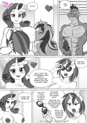 adjusting_eyewear adjusting_glasses adjusting_sunglasses anthro anthro_on_anthro anthrofied big_breasts breast_play breast_sucking breasts colgate_(mlp) comic dialogue dragon english_text equid equine eyewear female female/female friendship_is_magic group hasbro heart hi_res horn male mammal masturbation my_little_pony nipples nude page_11 penile penile_masturbation pia-sama profanity rarity_(mlp) smooth_skin spike_(mlp) sucking sunglasses text tinted_eyewear unicorn vinyl_scratch_(mlp) voyeur