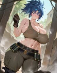leona heidern from king of fighters by hoge
