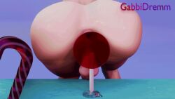 1boy 1femboy 3d animated animation anus ass balls candy christmas digital femboy feminine_male focus_on_ass gabbidremm genital holidays lollipop male male_only penis solo solo_male