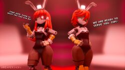 1boy 1girls 3d 3d_(artwork) alternate_version_available black_leotard blurred_background blurry_background both_sexes_in_same_situation bunny_boy bunny_ears bunny_suit bunnysuit clothed clothed_female clothed_male club dell_spencer ear female femboy freckles freckles_on_face glow glowing glowing_eyes hand_on_hip hands_on_hips hi_res high_resolution highres hourglass_figure hourglass_figured_female imminent_sex inviting inviting_to_fuck inviting_to_sex legs_apart legs_together leotard long_hair long_hair_female looking_at_viewer male mimi_sentry pear_shaped pear_shaped_figure pear_shaped_male posing posing_for_the_viewer reaper21cry red_eye red_hair robot robot_boy robot_femboy robot_girl robot_humanoid robot_joints sexy sfm sharp_teeth shiny shiny_clothes short_hair short_hair_male smiling smiling_at_viewer smirk smirking smirking_at_viewer source_filmmaker source_filmmaker_(artwork) talking_to_viewer team_fortress_2 text thick thick_legs thick_thighs toothpick voluptuous voluptuous_body voluptuous_female voluptuous_male wide_hips wide_thighs yellow_eye