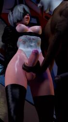 3d almostclean3dx animated big_penis boots breast_focus breasts_out cum cumshot dark-skinned_male dickgirl erect_penis erection futanari futasub gloves handjob headband intersex leotard longer_than_one_minute male male_on_futa masked_male moaning multiple_views nier nier:_automata nude nude_male penis_focus penis_out short_hair sound tagme vertical_video video white_hair yorha_2b