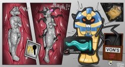 2025 bondage bound bulge bulge_fondling bulge_grab bulge_rubbing cofagrigus dildo dildo_(bad_dragon) dildo_in_mouth dildo_insertion generation_2_pokemon generation_5_pokemon hi_res interior_view key legendary_pokemon lock lugia male moan mummification mummified nasal_tube nintendo oral oral_penetration padlock penetration pokemon pokemon_(species) riggedreded sex_toy sex_toy_in_mouth sex_toy_insertion spiral spiral_eyes tape tape_bondage tendrils von_(jsdk)
