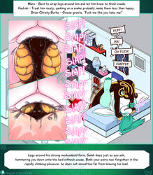 anthro big_breasts bodily_fluids breasts claws digital_media_(artwork) drxii duo english_text erection female female_penetrated genital_fluids genitals gooseberry_kobold hair hi_res huge_breasts kobold kobold_quest living_hair lizard male male/female male_penetrating male_penetrating_female medusabold nipples non-mammal_breasts nude open_mouth patreon penetration penile penis profanity pseudo_hair pussy reptile salak_(kobold) scalie sex snake snake_hair text url vaginal_penetration vaginal_penetration