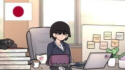 1boy 1girls 2d 2d_animation airpods animated apple_inc. black_bra black_panties breasts brown_hair clothed clothing english_text fade_to_black female female_penetrated hana_(what_if_animation) japan_(what_if_animation) japanese_female japanese_flag japanese_male japanese_voice_acting long_video longer_than_30_seconds longer_than_one_minute male male/female male_penetrating male_penetrating_female national_personification office_clothing office_setting oral original patreon patreon_link patreon_url penis pudding_(food) ren_(what_if_animation) sex_in_bathroom shorter_than_two_minutes sound subtitles tie vaginal_penetration video what_if_animation_(artist)