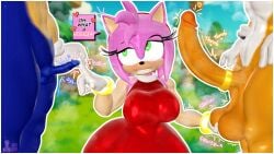 1girl2boys 1girls 2025 2boys 3d 3d_(artwork) amy_rose anthro big_balls big_breasts big_penis cock cock_ring english english_text erect_penis erection gloves green_eyes green_hill_zone high_quality high_resolution highres highv0ltage huge_balls huge_cock humiliation kabalmystic kabalmystic_(style) leaking_precum miles_tails_prower outdoor_nudity outdoors sega sfm size_comparison size_difference small_balls small_penis small_penis_humiliation sonic_(series) sonic_the_hedgehog sonic_the_hedgehog_(series) source_filmmaker squeezing_balls steam steaming_body steamy steamy_breath sweat sweating sweaty sweaty_body tails_the_fox teasing text text_box touching_balls veiny veiny_penis wet_skin wide_hips