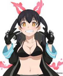 1girls 2d 2d_(artwork) 2d_artwork alternate_version_at_source alternate_version_available bare_belly bare_chest bare_midriff bare_navel bare_skin belly belly_button black-haired_female black_coat black_gloves black_hair black_jacket blush blush_face blushing_at_viewer blushing_female blushing_lines breasts cleavage coat collarbone curvaceous curvaceous_body curvaceous_female curvaceous_figure curvaceous_hips curvaceous_teen curvy curvy_body curvy_female curvy_figure curvy_hips curvy_teen digital digital_art digital_drawing digital_drawing_(artwork) digital_media digital_media_(artwork) enen_no_shouboutai exposed_belly exposed_chest exposed_midriff exposed_navel exposed_skin female female_focus female_only fingers fire fire_ears fire_force fire_tail firefighter firefighter_coat firefighter_helmet firefighter_jacket firefighter_uniform flames gloves grin hair_between_eyes high_resolution highres hourglass_figure jacket kotatsu_tamaki large_breasts lean_figure long_hair looking_at_viewer midriff more_at_source narrow_waist navel open_coat open_jacket orange-eyed_female orange_eyes parted_lips peace_sign rinine shoulders sign simple_background slender_body slender_waist slim_waist smile smiley_face smiling smiling_at_viewer solo standing twintails twintails_(hairstyle) upper_body v v_sign white_background white_pupils wide_hips
