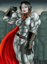 abs biceps breasts cape female muscles muscular muscular_arms muscular_female muscular_legs muscular_thighs pecs soviet_superwoman