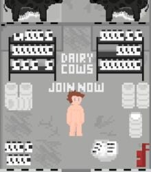 aftershift animated bovid bovine breasts buttplug cattle clothing drone dronification factory_farm feral gaming hooves hose hosesuit itemace latex male mammal mask nude penile penis_milking plug_(sex_toy) quadruped sex_toy side_view solo teats tight_clothing transformation transformation_ring udder_milking udders upside_down_transformation visor warehouse what