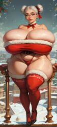 1girls ai_generated ass ass_bigger_than_head ass_cheeks ass_focus ass_visible_through_thighs bbw bbw_milf bottom_heavy breasts bubble_butt busty busty_female busty_girl christmas christmas_clothing christmas_sweater chubby chubby_ass chubby_female cleavage curvaceous curvy curvy_body curvy_figure eyelashes fat fat_ass fat_butt fat_female female garter_straps giant_breasts gigantic_ass gigantic_breasts gigantic_butt gigantic_thighs gnarrl hip_dips huge_ass huge_breasts huge_butt humongous_breasts hyper_ass hyper_butt hyper_hips hyper_thighs indoors massive_ass massive_butt massive_thighs mommy_milkers obese obese_female oversized_breasts plump plump_breasts plump_thighs seductive skimpy skindentation sleazy ssbbw thicc thicc_ass thick thick_ass thick_hips thick_thighs thighs thunder_thighs top_heavy top_heavy_breasts wanting_cock white_hair wide_hipped_female wide_hips