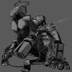 gunshow_(smg4_ship) implied male_only mr._puzzles mr._wpnz robotic smg4 steaming_breath