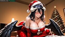 1girls ai_assisted ai_generated albedo_(overlord) big_ass big_breasts black_hair blush bulge bulge_fondling bulge_grab bulge_rubbing bulge_through_clothing bulge_under_clothes christmas christmas_clothing christmas_decorations christmas_headwear christmas_outfit christmas_tree chromatic_abberation curvaceous curvaceous_body curvaceous_female curvaceous_figure curves curvy curvy_body curvy_female curvy_figure curvy_hips femal female female_focus girl glowing_eyes handjob handjob_through_clothing happy hires huge_ass huge_breasts large_ass large_breasts large_penis long_hair oiled oiled_body oiled_skin oily oily_body oily_breasts oily_skin overlord_(maruyama) patreon patreon_username penis santa_costume santa_dress santa_hat sexually_suggestive shiny_skin simple_background slit_pupils smile smiling solo solo_focus stable_diffusion tagme thaisalon thick thick_thighs thighs voluptuous voluptuous_body voluptuous_female watermark woman_solo yellow_eyes