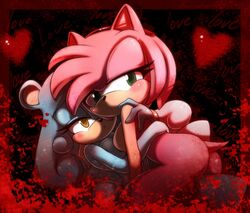 amy_rose ass blush breasts female multiple_girls nancher nude sega sonic_(series) sonic_the_hedgehog_(series) yuri