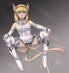 animal_ears bare_shoulders bare_thighs black_panties blonde blonde_female blonde_hair bob_cut boots cat_ears cat_girl cat_tail catgirl clitoral_hood clitoris clothed clothed_female dress dress_lift erect_nipples erect_nipples_under_clothes erection_under_clothes female female_focus female_only final_fantasy final_fantasy_xi gloves kemonomimi labia legwear mithra navel navel_visible_through_clothes nipples panties peeing peeing_through_clothing peeing_through_panties pussy pussy_visible_through_clothes pussy_visible_through_panties sleeveless sleeveless_dress sleeveless_topwear solo solo_female solo_focus spread_legs tagme tail thigh_boots thighhigh_boots topwear urethra urinating urine urine_drip urine_splatter urine_stream vagina white_boots white_dress white_gloves white_legwear white_topwear