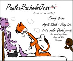 anthro bittersweet_candy_bowl canine david_(bcb) feline fur furry interspecies jessica_(bcb) paulo_(bcb) rachel_(bcb) webcomic